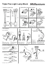 Preview for 2 page of Millenium Triple Flex Light Lamp Black Instructions For Use