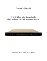 Millennia HV-316 Series Owner'S Manual preview