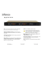 Millennia HV-37 User Manual preview