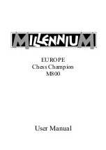 Millennium Europe Chess Champion M800 User Manual preview