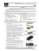 Предварительный просмотр 1 страницы Miller Edge MWTA12 Installation Instructions