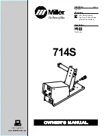 Предварительный просмотр 1 страницы Miller Electric 714S Owner'S Manual