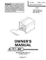 Miller Electric AUTO ARC MW 4110 Owner'S Manual предпросмотр