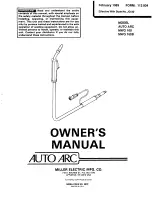 Miller Electric AUTO ARC MWG 160 Owner'S Manual предпросмотр