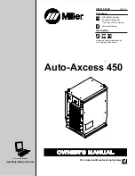 Предварительный просмотр 1 страницы Miller Electric Auto-Axcess 450 Owner'S Manual