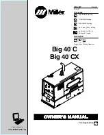 Miller Electric Big 40 C Owner'S Manual preview