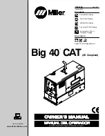 Miller Electric Big 40 CAT Owner'S Manual предпросмотр