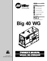 Предварительный просмотр 1 страницы Miller Electric Big 40 WG Owner'S Manual