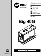 Предварительный просмотр 1 страницы Miller Electric Big 40G Owner'S Manual