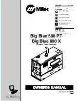 Предварительный просмотр 1 страницы Miller Electric Big Blue 500 PT Owner'S Manual