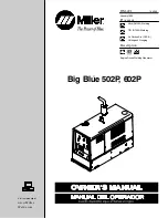 Miller Electric Big Blue  502P Owner'S Manual предпросмотр