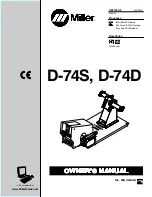 Miller Electric D-74D Owner'S Manual preview