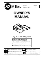 Предварительный просмотр 1 страницы Miller Electric Digi-Meter 1500 RMS Owner'S Manual