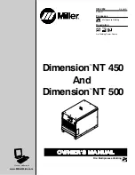 Предварительный просмотр 1 страницы Miller Electric Dimension NT 450 Owner'S Manual