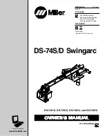 Предварительный просмотр 1 страницы Miller Electric DS-74D12 Swingarc Owner'S Manual