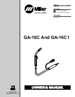 Miller Electric GA-16C1 Owner'S Manual preview