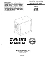 Предварительный просмотр 1 страницы Miller Electric GPS-1000 Owner'S Manual