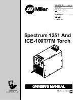 Miller Electric ICE-100T Owner'S Manual предпросмотр