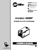 Miller Electric Invision 456MP Owner'S Manual предпросмотр