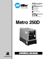 Предварительный просмотр 1 страницы Miller Electric Metro 250D Owner'S Manual