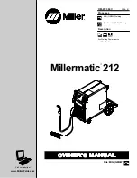 Miller Electric Millermatic 212 Owner'S Manual preview