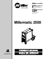 Предварительный просмотр 1 страницы Miller Electric Millermatic 250X Owner'S Manual