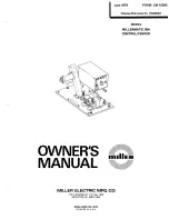 Предварительный просмотр 1 страницы Miller Electric MILLERMATIC 30A CONTROL/FEEDER Owner'S Manual