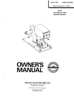 Miller Electric MILLERMATIC 3OAN CONTROL/FEEDER Owner'S Manual предпросмотр