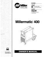 Miller Electric Millermatic 400 Owner'S Manual предпросмотр