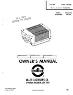 Miller Electric MO-200/200 Owner'S Manual предпросмотр