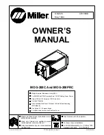 Предварительный просмотр 1 страницы Miller Electric MOG-200C Owner'S Manual