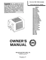 Предварительный просмотр 1 страницы Miller Electric MOG-250/250A Owner'S Manual