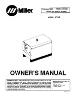 Предварительный просмотр 1 страницы Miller Electric MP-30E Owner'S Manual