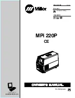 Предварительный просмотр 1 страницы Miller Electric MPi 220P Owner'S Manual