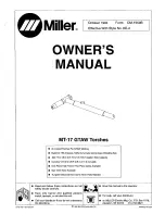 Miller Electric MT-17 Series Owner'S Manual предпросмотр