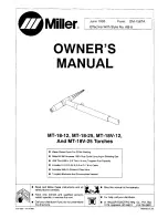 Miller Electric MT-18-12 Owner'S Manual предпросмотр