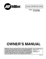 Miller Electric NSPR 8989 Owner'S Manual предпросмотр