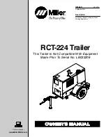 Miller Electric RCT-224 Trailer Owner'S Manual preview