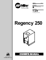 Предварительный просмотр 1 страницы Miller Electric Regency 250 Owner'S Manual