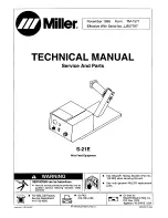 Предварительный просмотр 1 страницы Miller Electric S-21E Technical Manual