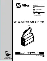 Miller Electric Si 160 Owner'S Manual предпросмотр