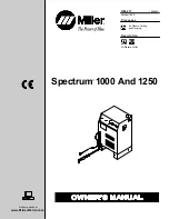 Предварительный просмотр 1 страницы Miller Electric Spectrum 1250 Owner'S Manual