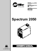 Miller Electric Spectrum 2050 Owner'S Manual preview