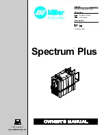 Miller Electric Spectrum Plus Owner'S Manual предпросмотр