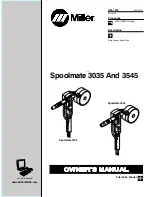 Предварительный просмотр 1 страницы Miller Electric Spoolmate 3035 Owner'S Manual