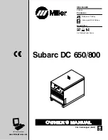 Предварительный просмотр 1 страницы Miller Electric Subarc DC 650 Owner'S Manual