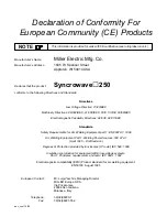 Предварительный просмотр 3 страницы Miller Electric SYNCROWAVE 250 Technical Manual