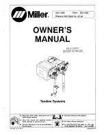 Предварительный просмотр 1 страницы Miller Electric Tandem Systems Owner'S Manual