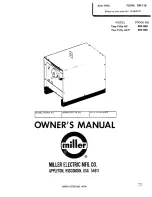 Предварительный просмотр 1 страницы Miller Electric Two Fifty AC Owner'S Manual