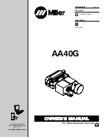 Miller AA40G Owner'S Manual предпросмотр